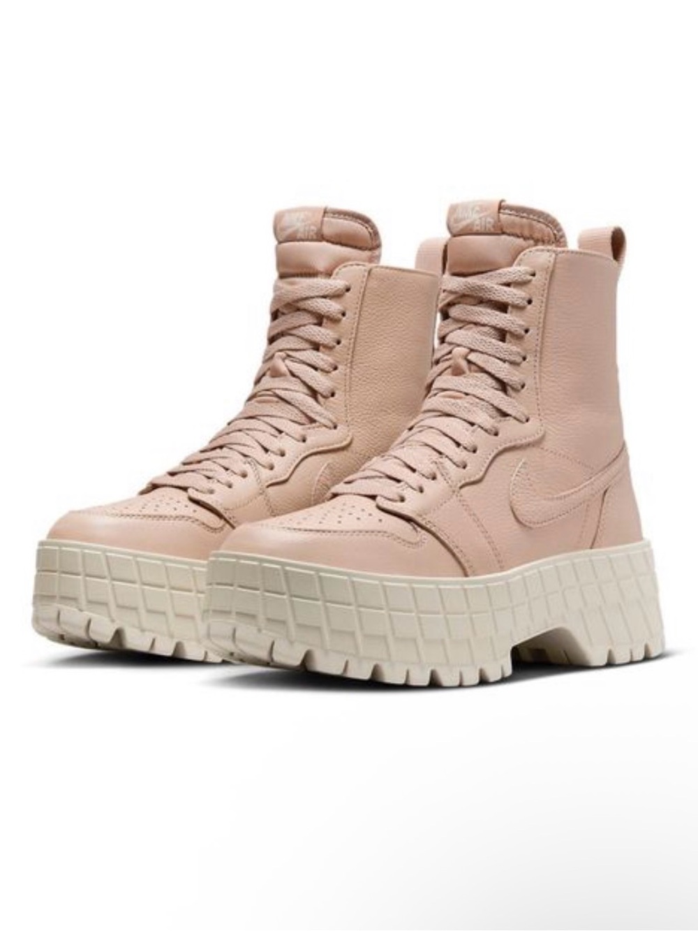 Nike Women's Air Jordan 1 Brooklyn Legend Medium Brown Platform Boots